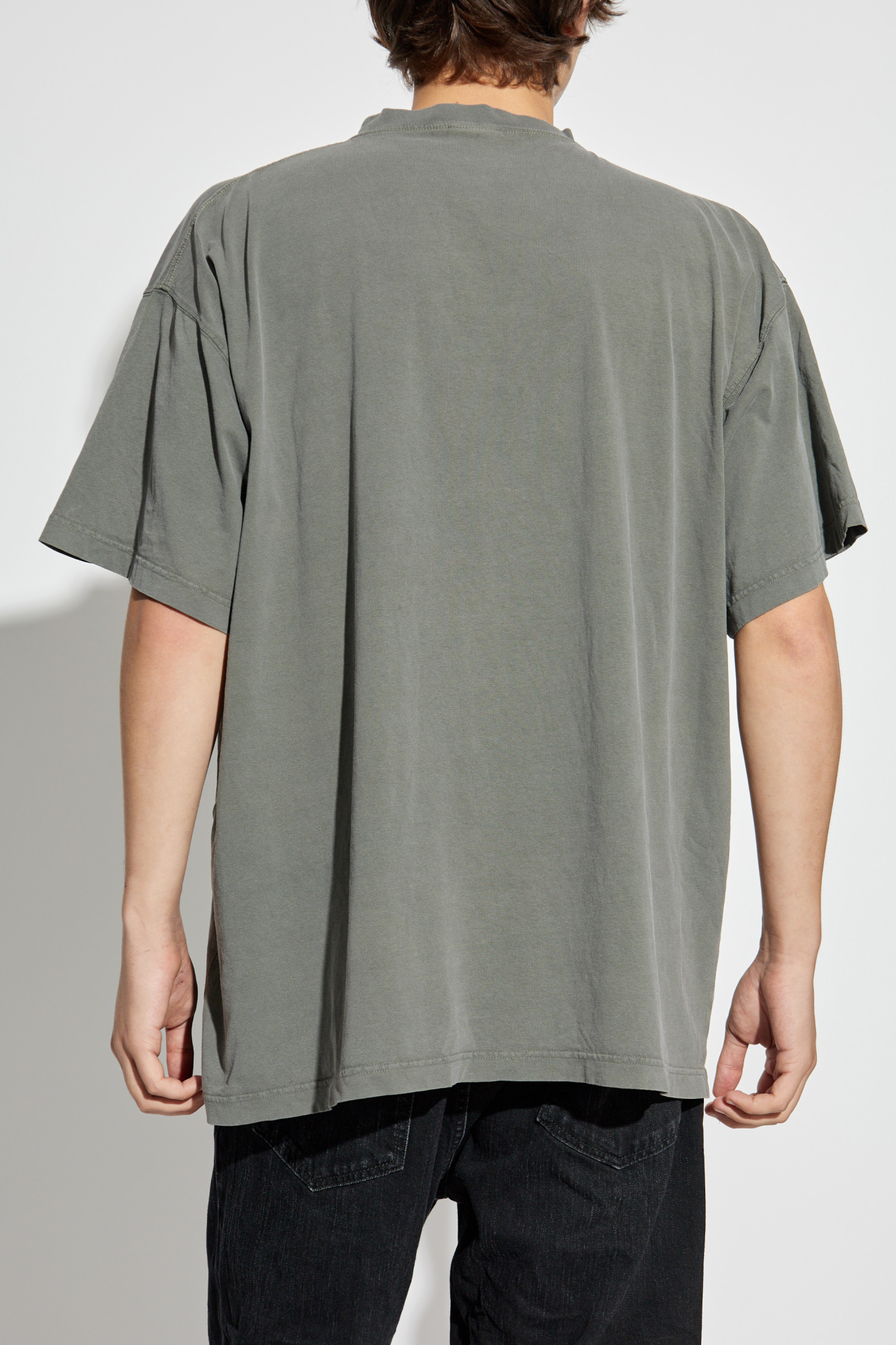 Grey T-shirt with logo Balenciaga - Vitkac AS